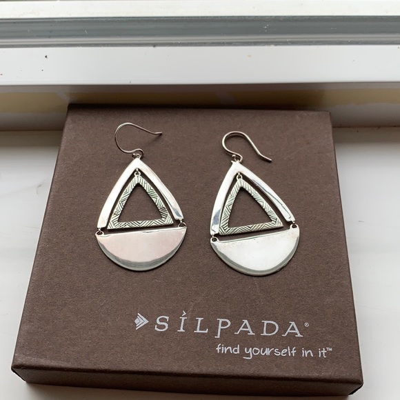 Silpada Jewelry - W3503 Silpada teardrop etched sterling earrings